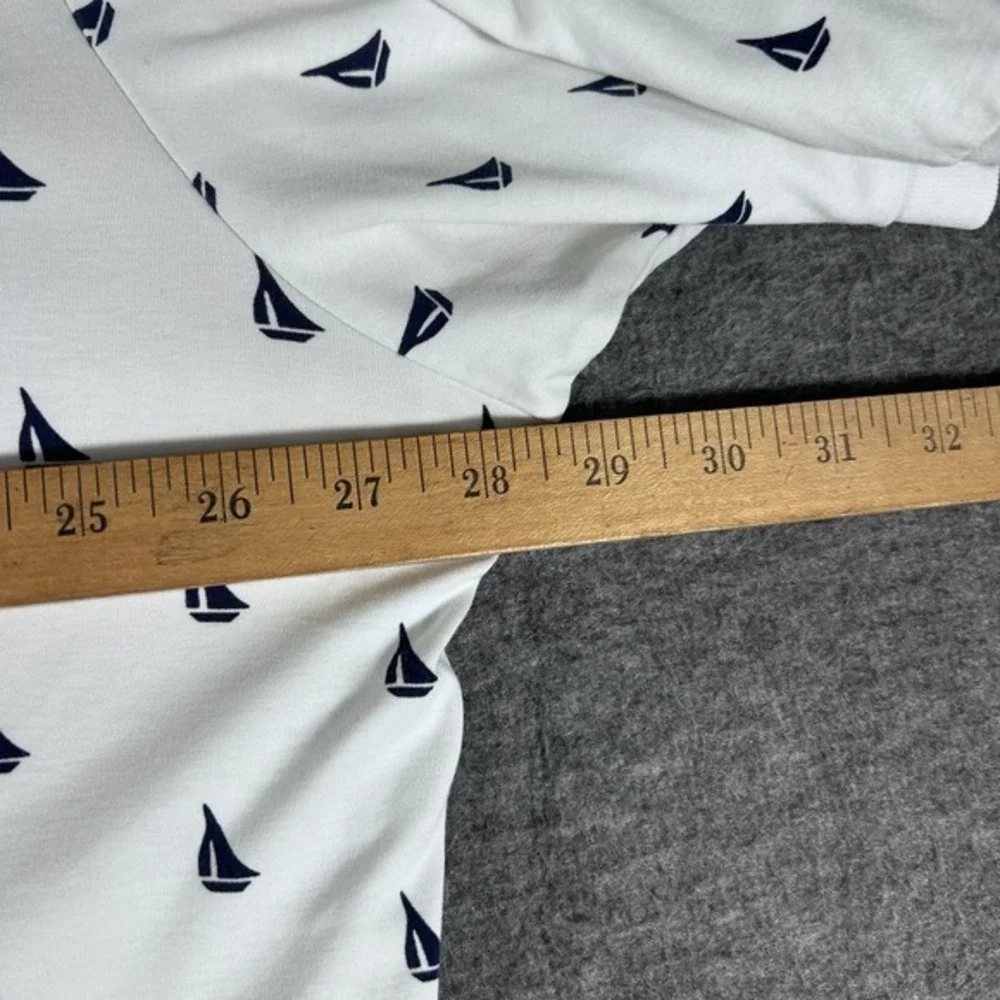 Polo Ralph Lauren Sailboat All Over Print Polo Shirt White Navy Men's 2XLT Beach